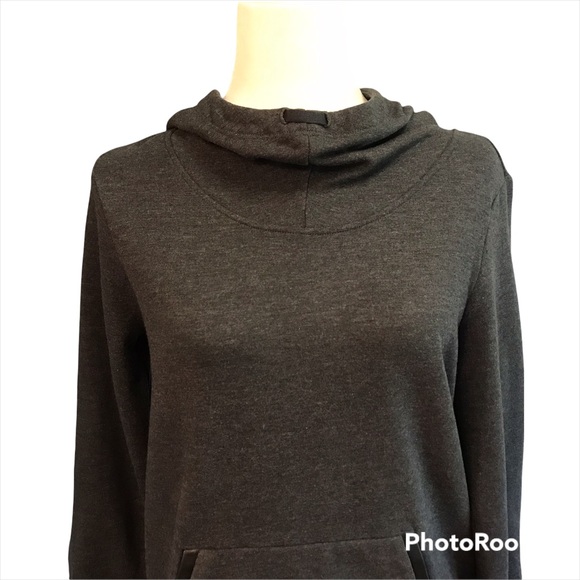 Lole Gali Hooded Fleece Sweatshirt Tunic Black Heather Small - Picture 4 of 10